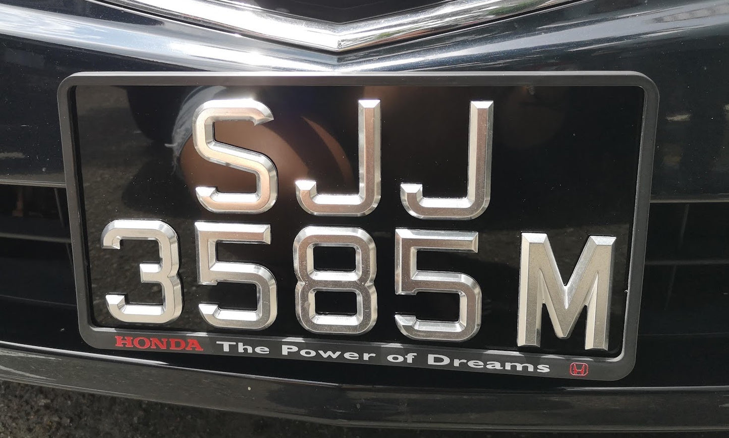 3D Metal Number Plate  [LTA COMPLIANT]