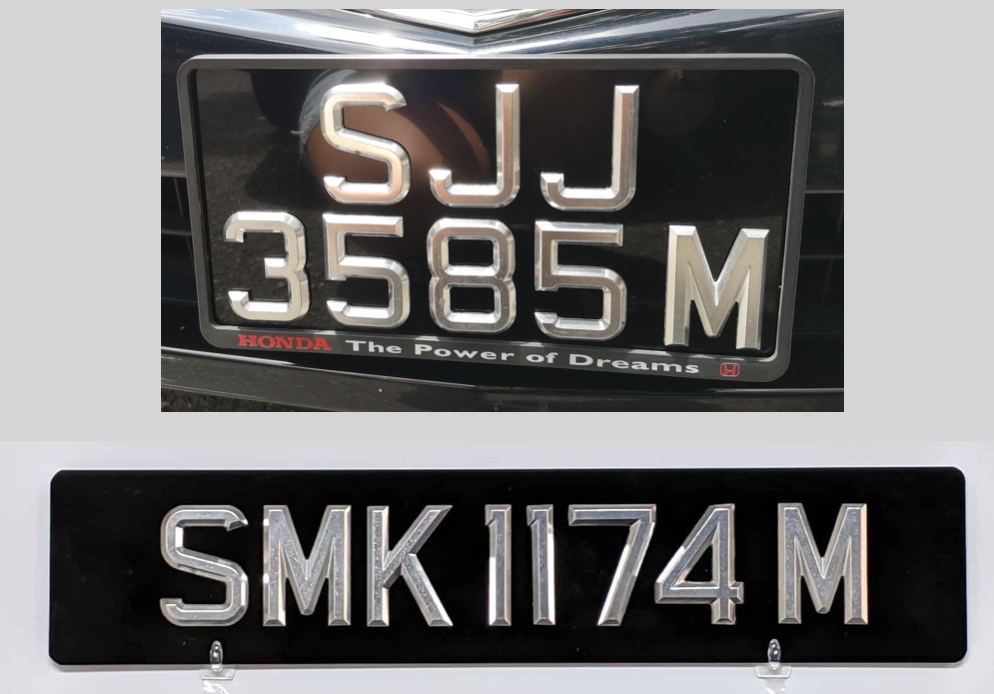 3D Metal Number Plate  [LTA COMPLIANT]