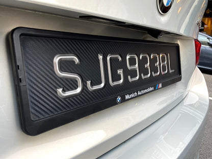 CF Laser Cut Number Plate - Matte Steel Grey [LTA NON-COMPLIANT]