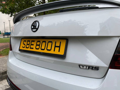 Embossed Number Plate White/Yellow [LTA COMPLIANT]