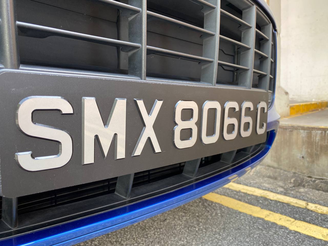 3D Silver Metal Number Plate - Laminated Silver  [LTA COMPLIANT]