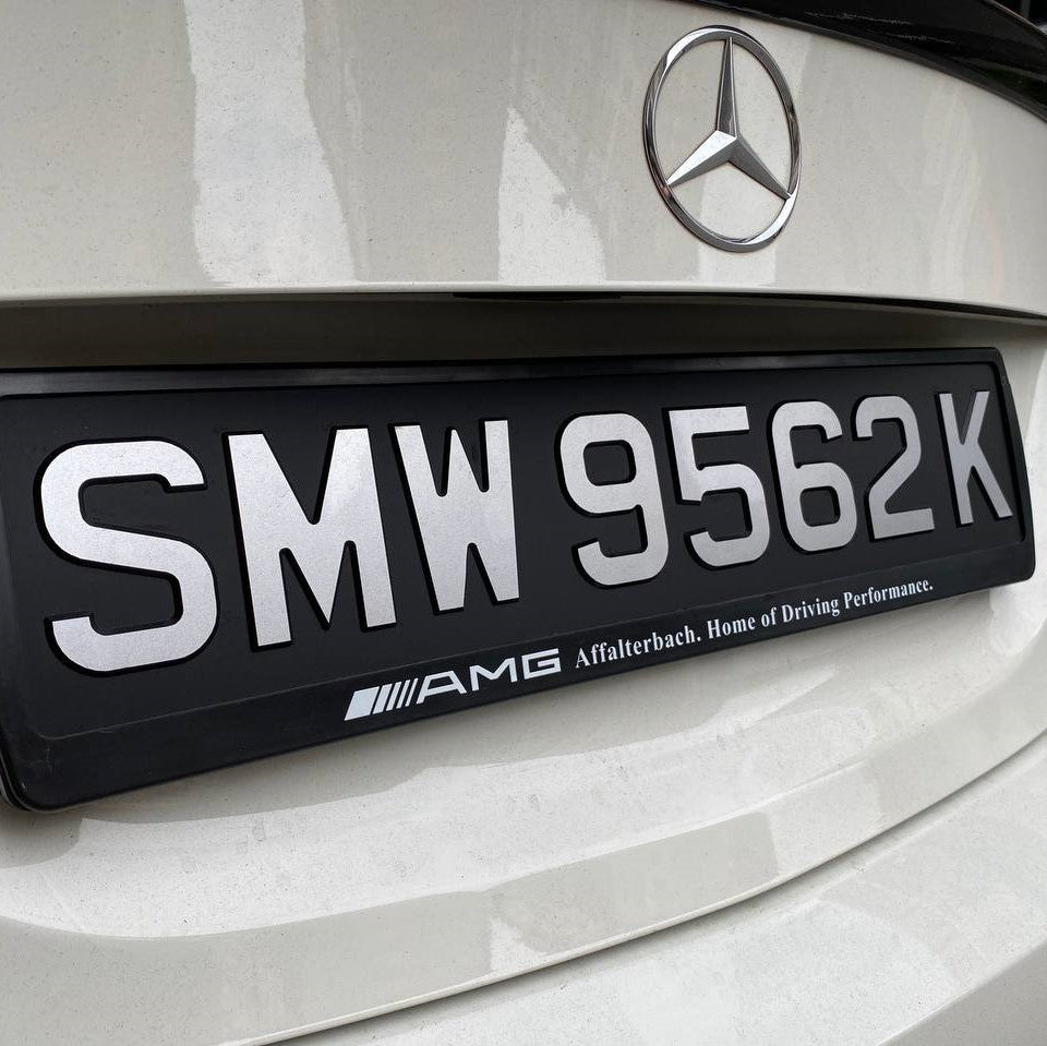 3D Silver Metal Number Plate - Laminated Silver  [LTA COMPLIANT]