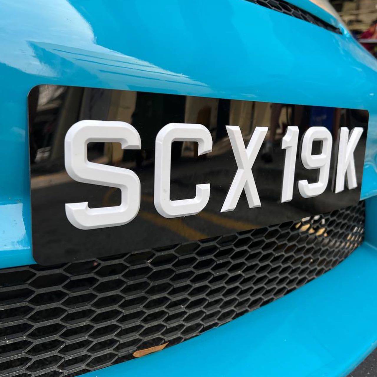 3D Gloss White Number Plate  [LTA COMPLIANT]