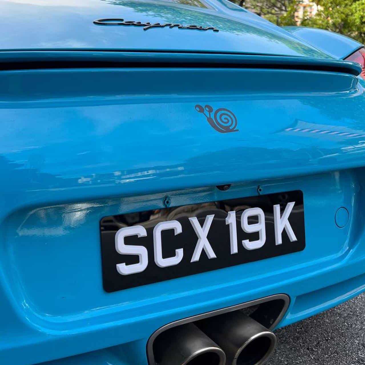 3D Gloss White Number Plate  [LTA COMPLIANT]