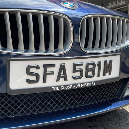 3D Black Reflective White/Yellow Number Plate [LTA COMPLIANT]