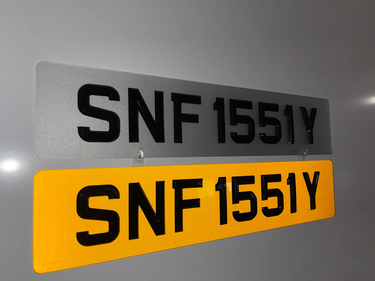 3D Black Reflective White/Yellow Number Plate [LTA COMPLIANT]