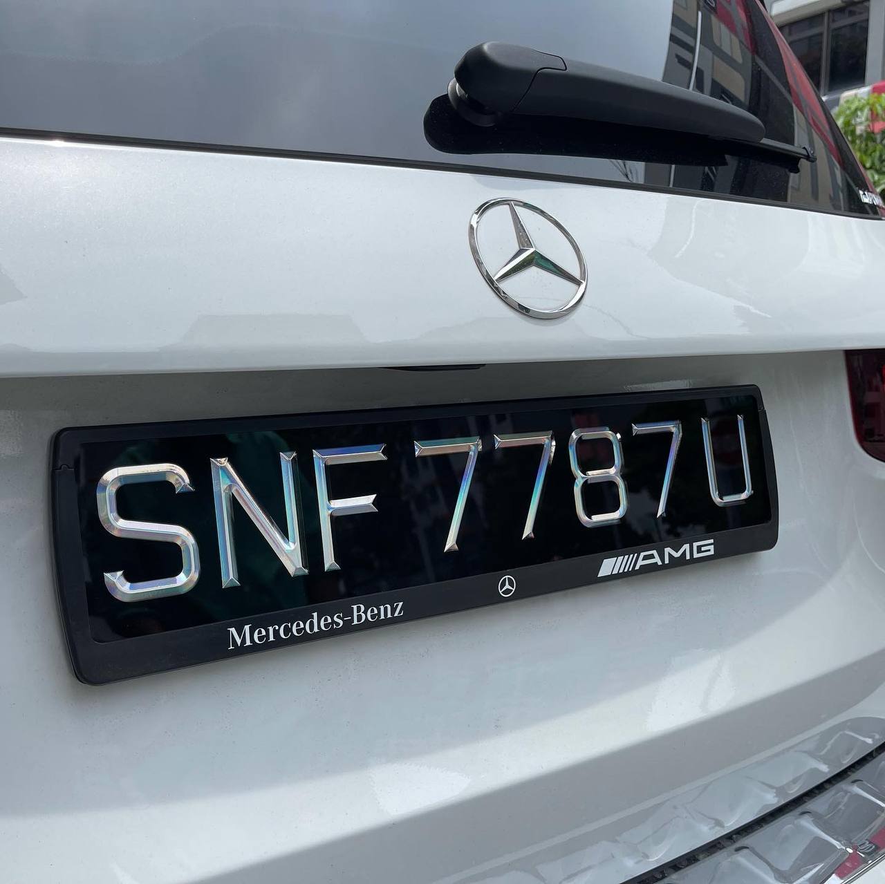 Laser Cut Number Plate - Rainbow Chrome [LTA NON-COMPLIANT]