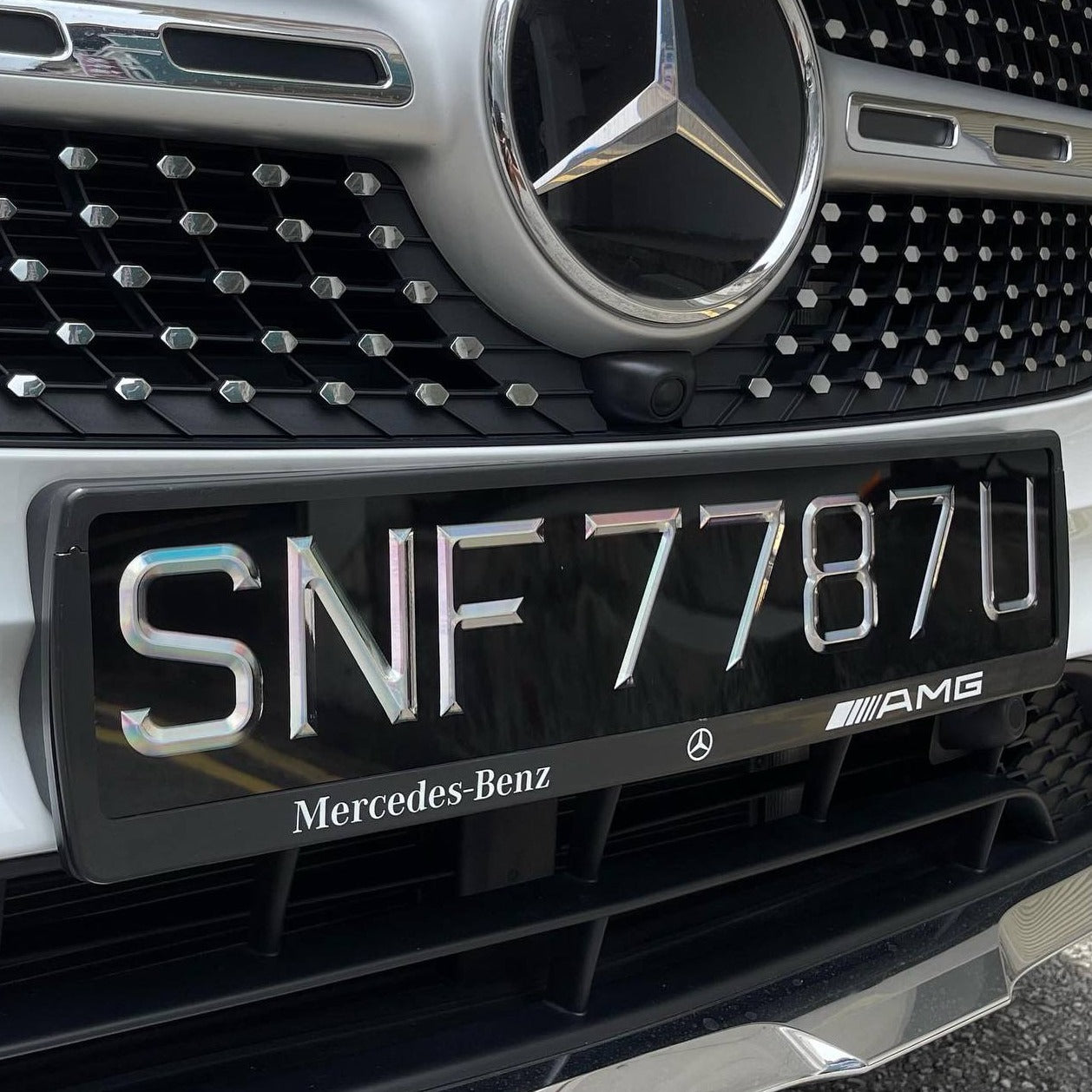 Laser Cut Number Plate - Rainbow Chrome [LTA NON-COMPLIANT]