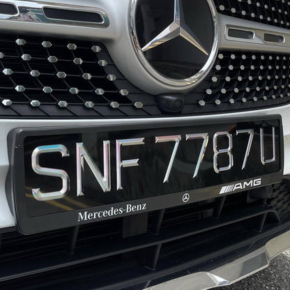 Laser Cut Number Plate - Rainbow Chrome [LTA NON-COMPLIANT]